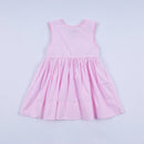 Pink princess hand smocked plaid dress