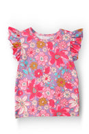 SALE Hawaiian Floral S/S Ruffle Tee