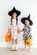 Hey Boo 3/4 Sleeve Pocket Twirl Dress