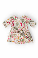 Holly Jolly Christmas 3/4 Sleeve Twirl Bodysuit