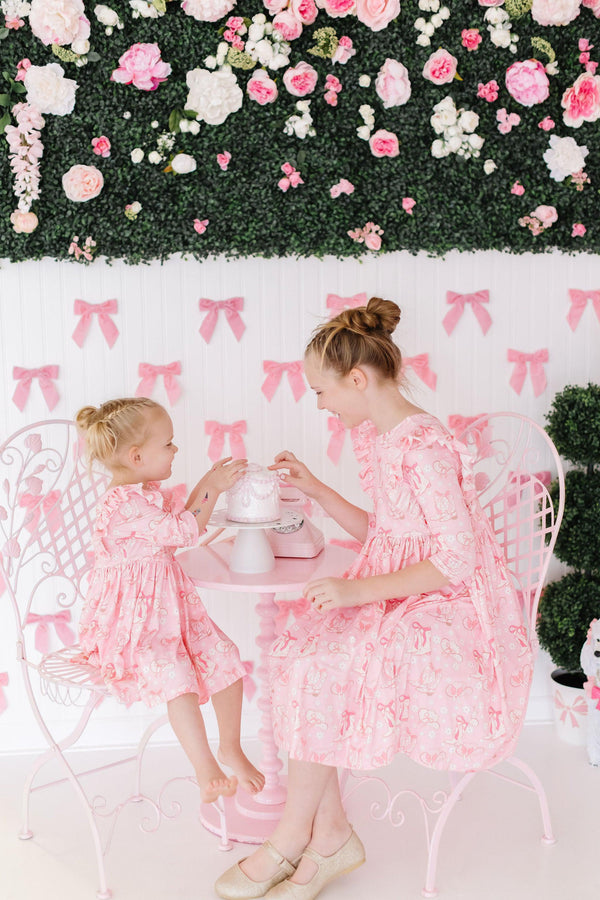 Howdy 3/4 Sleeve Ruffle Twirl Dress