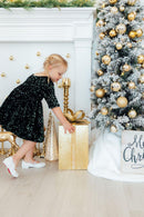 Hunter Green Velvet Sequin Dress