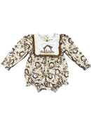 Nativity embroidery Romper