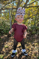 Brown flutter cotton leo