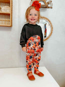 3D Floral honey/ Ollie romper - with snaps