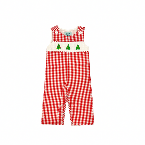 Hazel Blue Red Gingham Christmas tree Longall