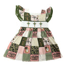 Smocked camo cross Dress