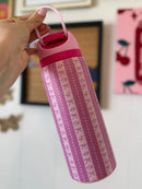 32 oz Insulated Stainless Steel Water Bottle with Flip Straw Lid | Floral & Bow Designs | Leak-Resistant | The Prissy Pelican Boutique | Bossier City, LA