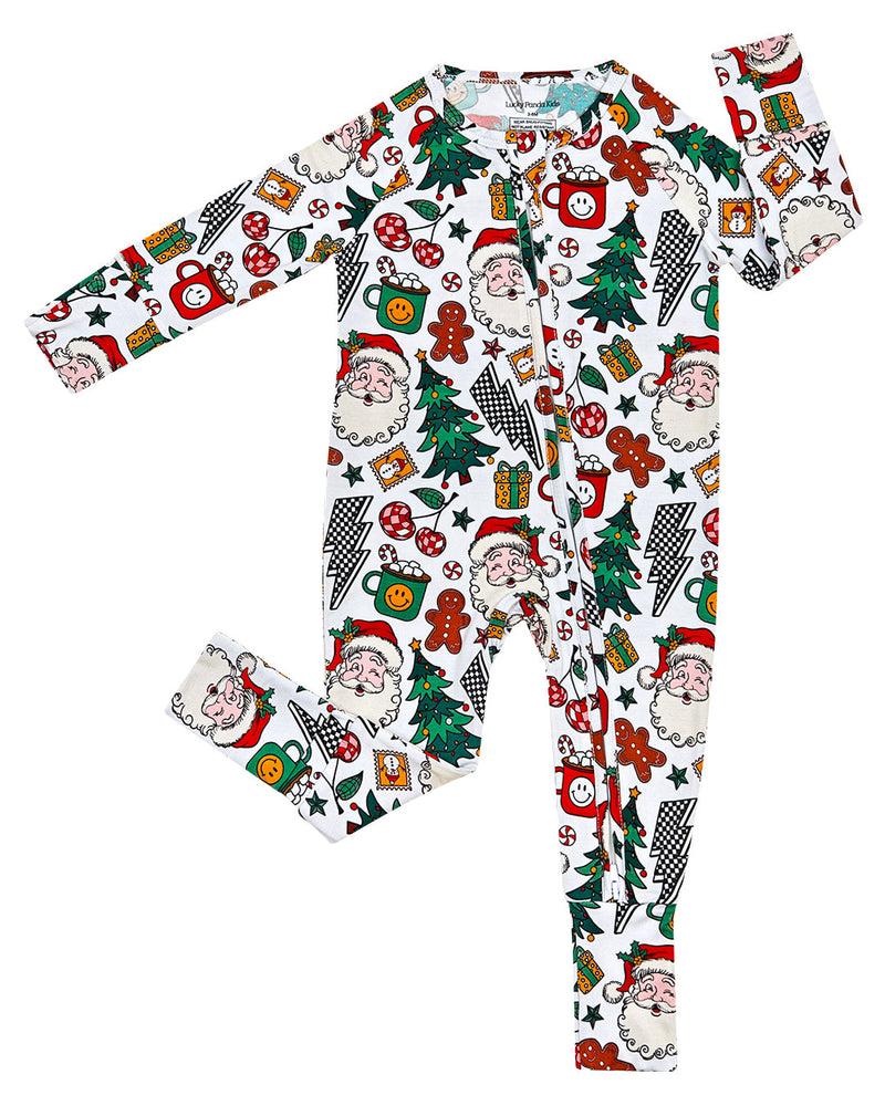 Bamboo Zip Romper | Christmas Vibes