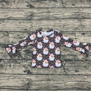 Leopard Santa Bell sleeve top