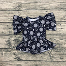 New year party ribbed skirted romper