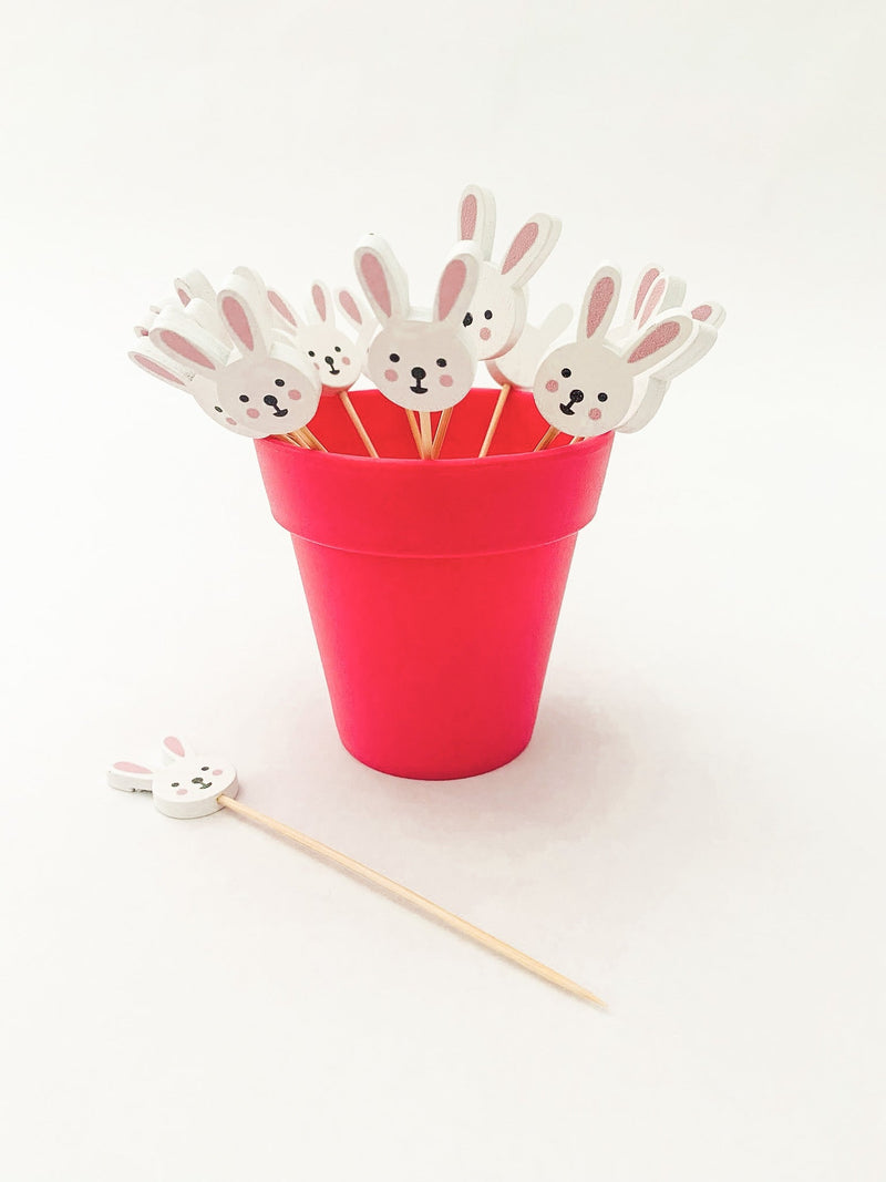 Bunny Shaped Party Picks (25pc) for Easter & Spring Celebrations