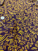 Purple & Gold Tiger Print Boys Dri-Fit Polo Shirt – LSU Game Day Outfit