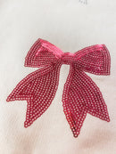 Cream Sequin & Pearl Bows Sweatshirt – Tween Girl Boutique Holiday Fleece