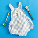 Smocked Blue First Birthday Bubble