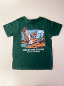 Flying Duck Kids T-Shirt | Forest Green Mallard Hunting Shirt for Boys & Girls | Southern Outdoor Youth Tee | Bossier City, LA