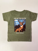 Big Buck Kids T-Shirt | Olive Green Deer Hunting Shirt for Boys & Girls | Southern Outdoor Youth Tee | Bossier City, LA