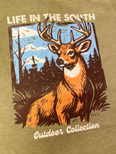 Big Buck Kids T-Shirt | Olive Green Deer Hunting Shirt for Boys & Girls | Southern Outdoor Youth Tee | Bossier City, LA