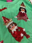 Queen of Sparkles Green Elf on the Shelf Tee - Kids