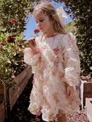 Pastel Flower Ruffle Layered Girls Dress
