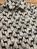 Performance Deer Print Baby Romper – Long Sleeve Collared One-Piece