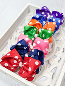 Polka Dot Hair Bow - Alligator Clip - 4.5" : FINAL SALE