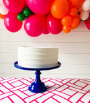 Royal Blue Melamine Pedestal Cake Stand