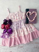 Purple Flower Dreams Tiered Dress (4t): FINAL SALE
