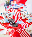 Red Melamine Pedestal Cake Stand