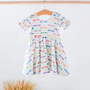 You Color My World Organic Cotton Twirl Dress | Girls Back-to-School Dress | Bossier City, LA