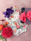 Vintage Floral Infant Romper (3-6m only): FINAL SALE
