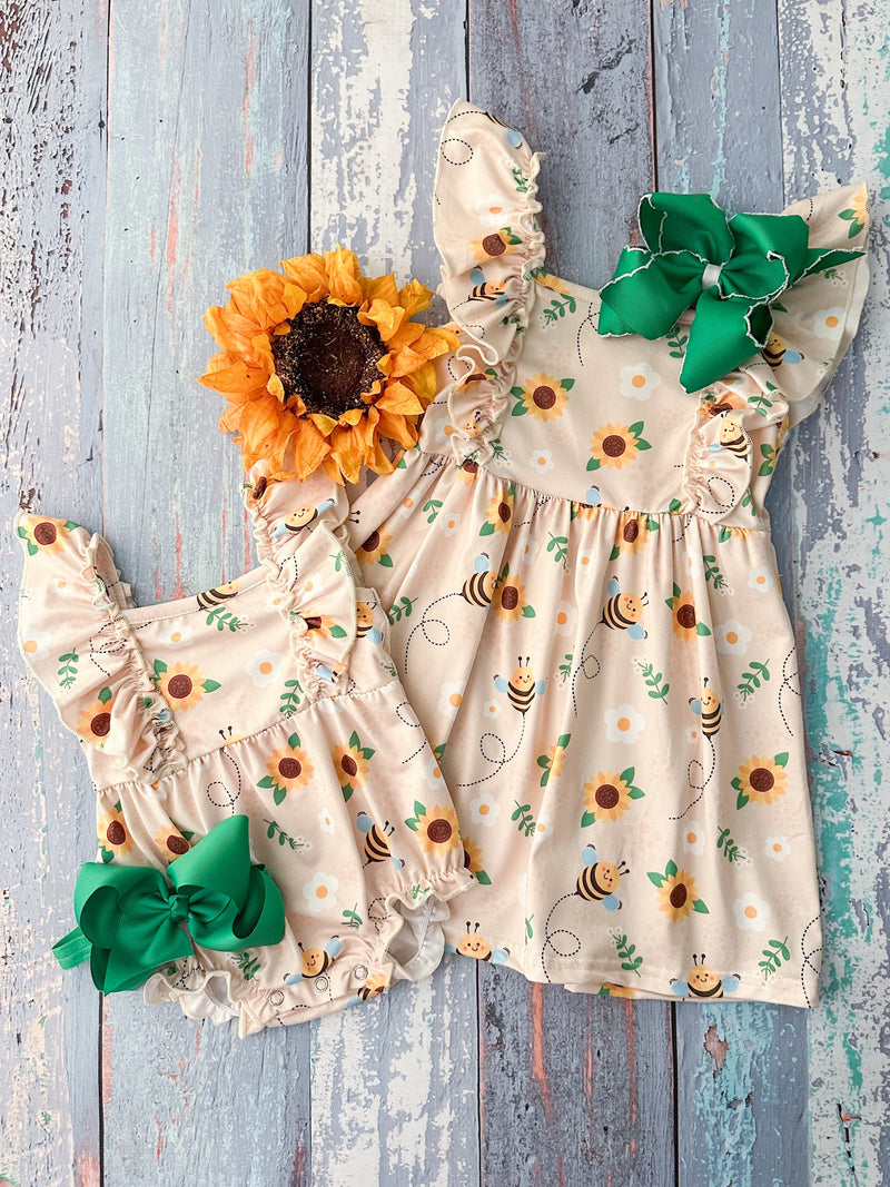 Vintage Sunflower Summer Dress (10y, 12y only)