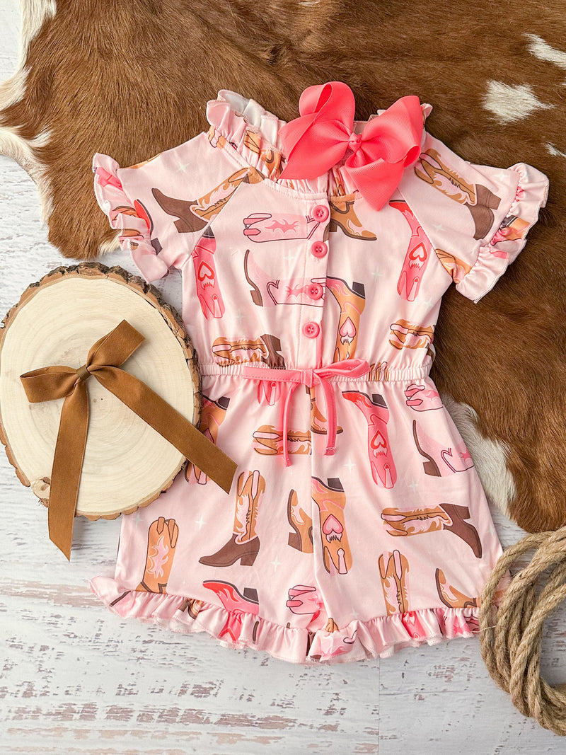 Cowgirl Boots Romper: FINAL SALE