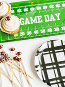 Green Football GameDay Melamine Tray for Appetizers & Tailgate Parties