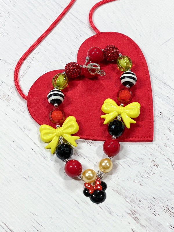 Minnie Mouse Chunky Bead Necklace