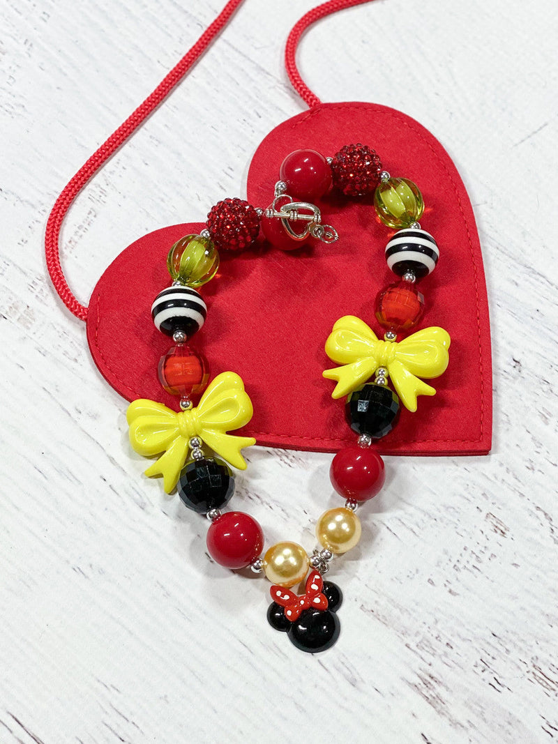 Minnie Mouse Chunky Bead Necklace