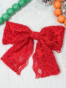 Lace Hair Bow: FINAL SALE