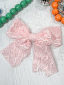 Lace Hair Bow: FINAL SALE