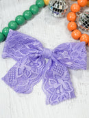 Lace Hair Bow: FINAL SALE