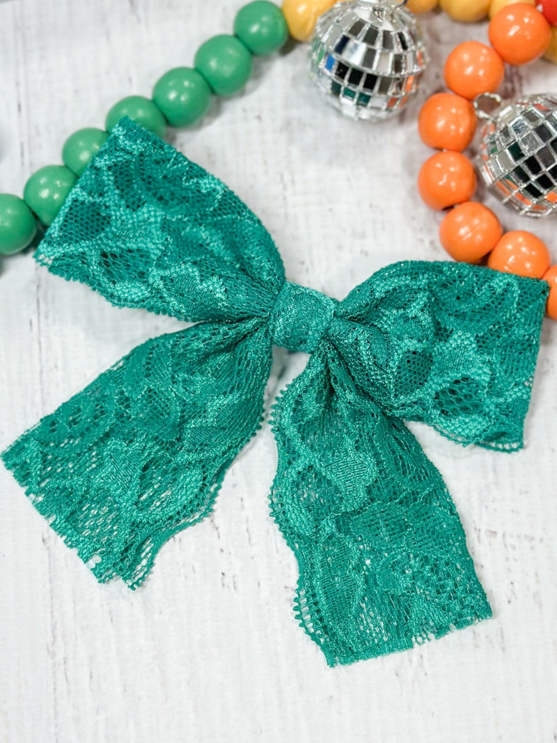 Lace Hair Bow: FINAL SALE