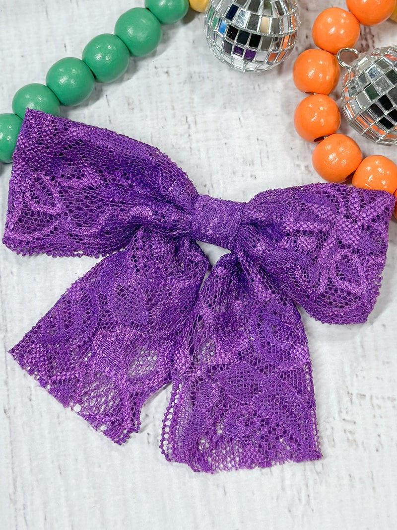 Lace Hair Bow: FINAL SALE