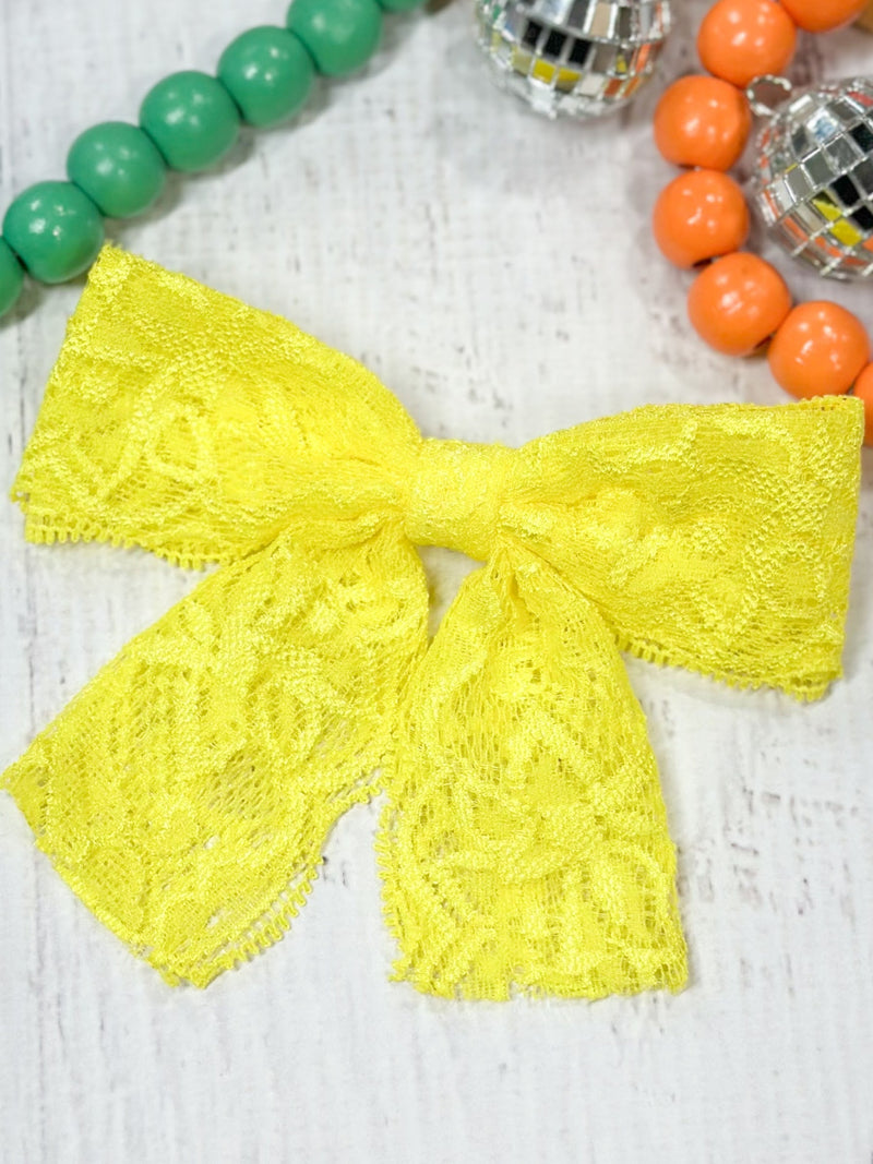 Lace Hair Bow: FINAL SALE