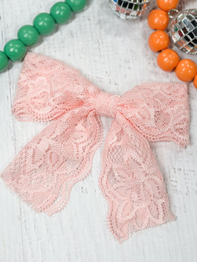 Lace Hair Bow: FINAL SALE