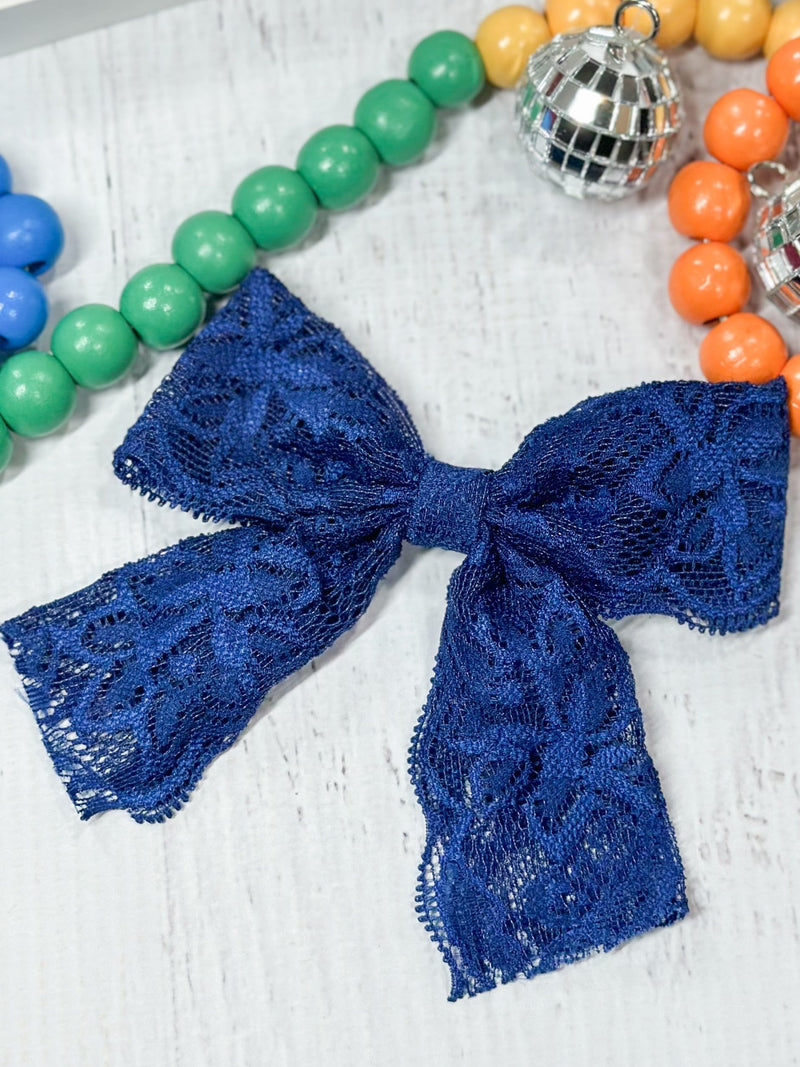 Lace Hair Bow: FINAL SALE