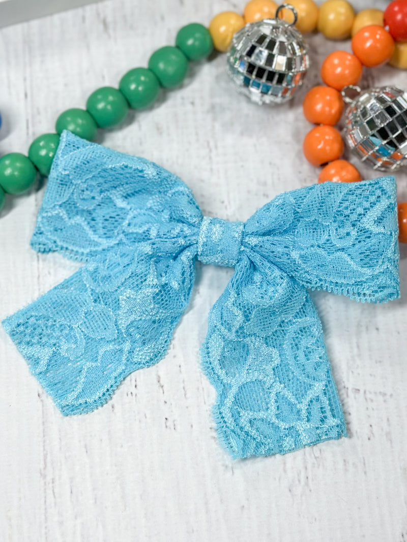 Lace Hair Bow: FINAL SALE