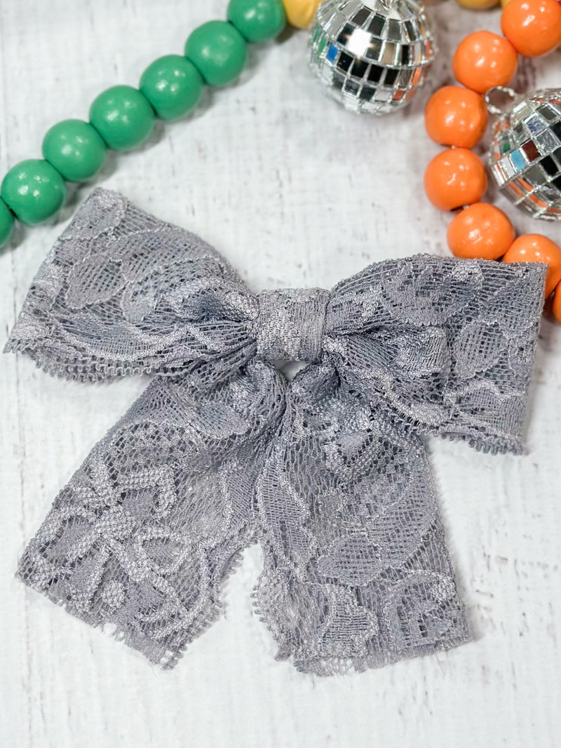 Lace Hair Bow: FINAL SALE
