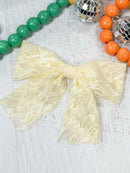 Lace Hair Bow: FINAL SALE
