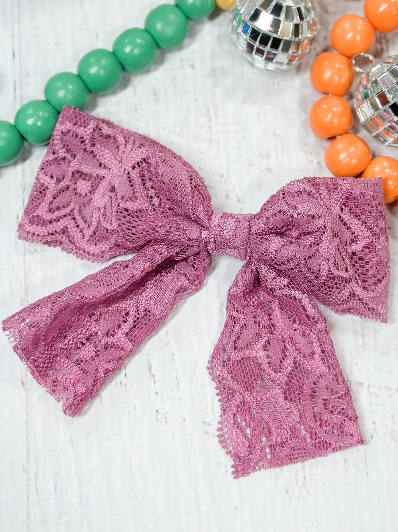 Lace Hair Bow: FINAL SALE