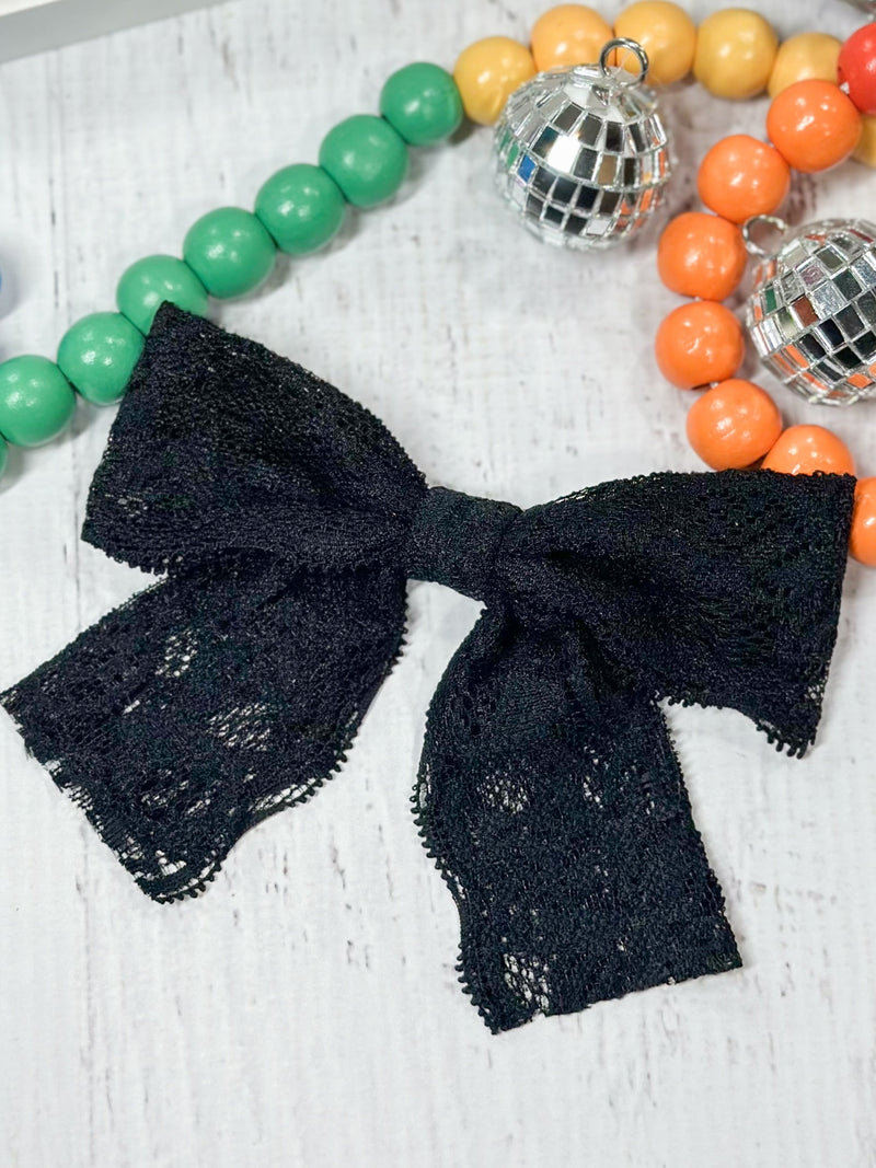 Lace Hair Bow: FINAL SALE