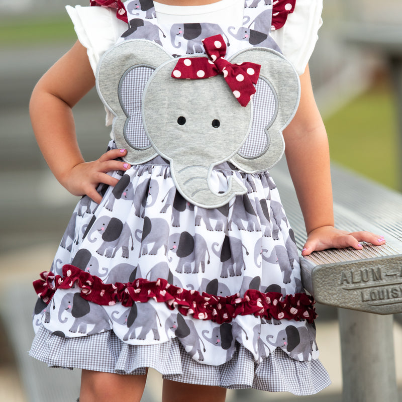 mini boden elephant dress Mini Boden 3/4 Safari Elephant Appliqu Dress